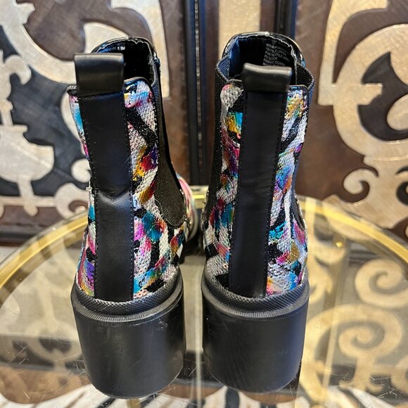 Betsey Johson Rowann black multi boots - Picture 6 of 9